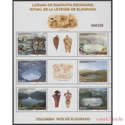 Colombia 1269/1274 2004 La Laguna de Guatavita. Rutual de la Leyenda de Eldorado MNH