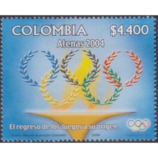 Colombia 1276 2004 Juegos Olímpicos de Verano en Athenas MNH