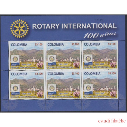 Colombia 1323 2005 100° de Rotary Club MNH