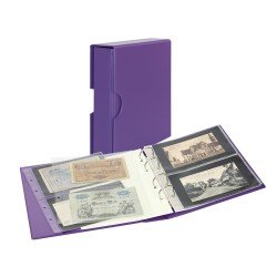 Lindner S3542BN-13  Álbum PUBLICA M COLOR con 10 páginas a doble cara en 2 diseños diferentes, Violeta
