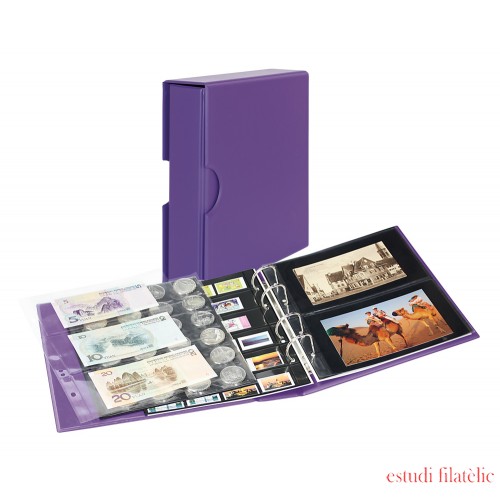 Lindner S3542PK-13 Álbum universal PUBLICA M COLOR para postales Violeta