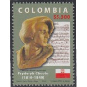 Colombia 1390 2006 Personalidades musicales. Frederic Chopin. Compositor MNH