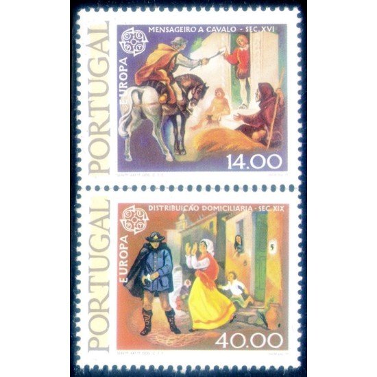 Portugal 1421/22 1979 Europa Historia Postal MNH Portugal 1421/22 1979 Europa Historia Postal MNH