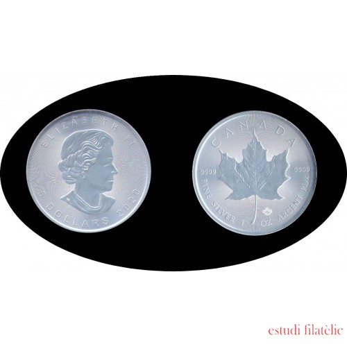 Canadá Canada 2020 1 onza Plata Silver 5 $ Maple Leaf