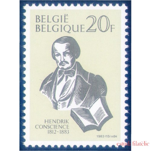 Bélgica 2106 1983 Centenario de la muerte de Hendrik Conscience  MNH