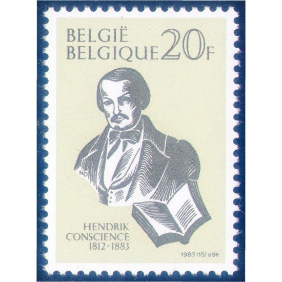 Bélgica 2106 1983 Centenario de la muerte de Hendrik Conscience MNH Bélgica 2106 1983 Centenario de la muerte de Hendrik Conscience MNH