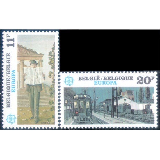 Bélgica 2091/92 1983 Europa Grandes obras MNH Bélgica 2091/92 1983 Europa Grandes obras MNH