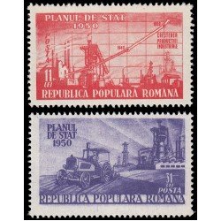 Rumanía Romania 1088/89 1950 Plan de Estado MNH Rumanía Romania 1088/89 1950 Plan de Estado MNH
