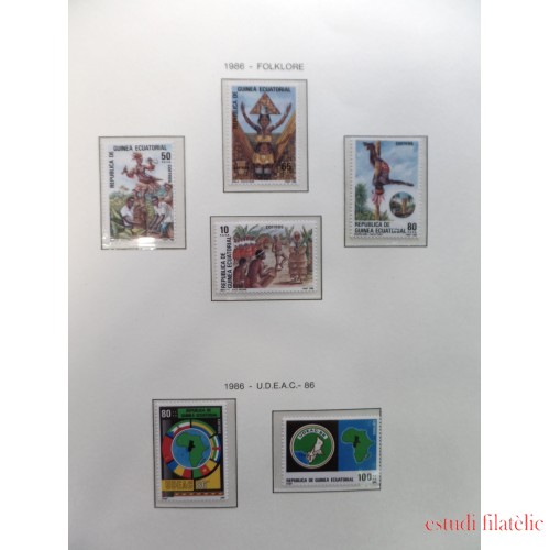 Colección Collection Guinea Ecuatorial 1986 - 1998 MNH