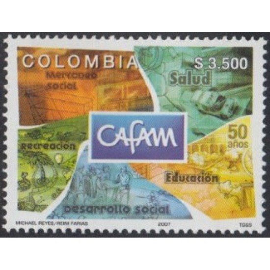 Colombia 1416 2007 50 Años de la CAFAM MNH Colombia 1416 2007 50 Años de la CAFAM MNH