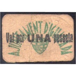 Billete local Ajuntament de Igualada 1 pta Billete local Ajuntament de Igualada 1 pta