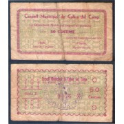 Billete local 1937 Consell Municipal de Cabra del Camp 50 cèntims