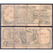 Billete local 1936 Generalitat de Catalunya 2,50 ptas
