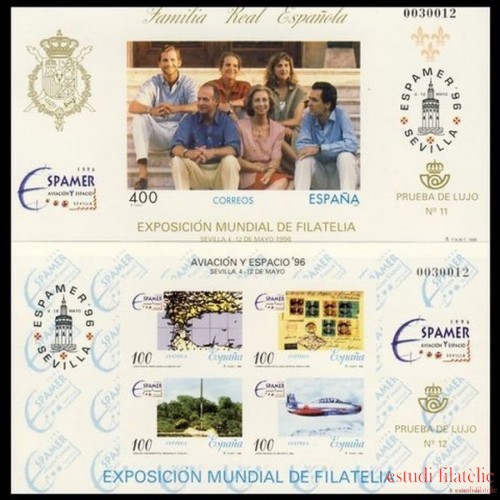 España Spain Emisión Conjunta 1996 Espamer 96 España Chile Familia Real Española