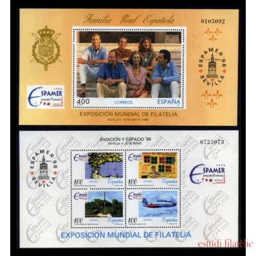 España Spain Emisión Conjunta 1996 Espamer 96 España Dominicana Familia Real Española Exposición Mundial de Filatelia