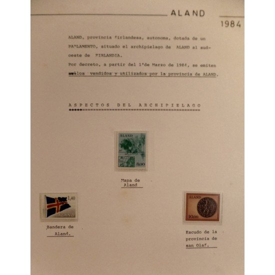 Colección Collection Aland 1984 - 1995 MNH Colección Collection Aland 1984 - 1995 MNH