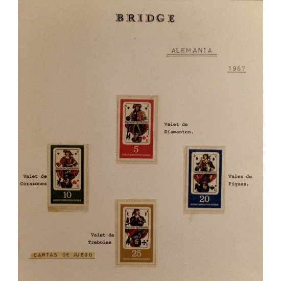 Colección Collection cartas Bridge MNH Colección Collection cartas Bridge MNH