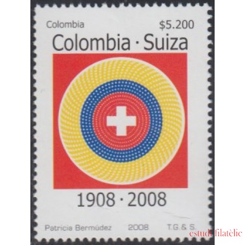 Colombia 1440 2008 100° de Relaciones diplomáticas con Suiza MNH