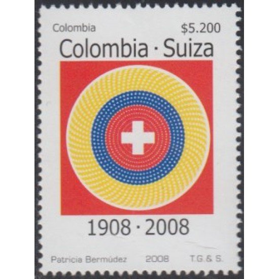 Colombia 1440 2008 100° de Relaciones diplomáticas con Suiza MNH