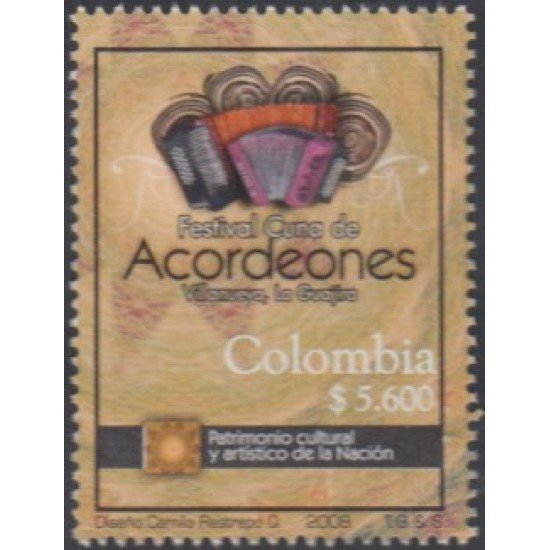 Colombia 1443 2008 Festival de Acordeón de Villanueva MNH