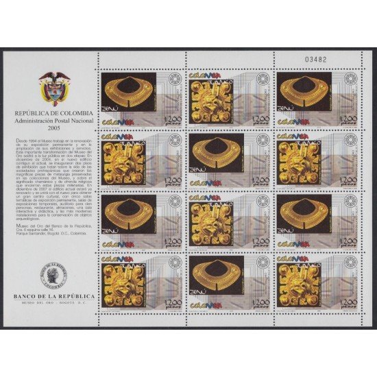 Colombia MP 1319/1320a 2005 Museo del Oro  MNH