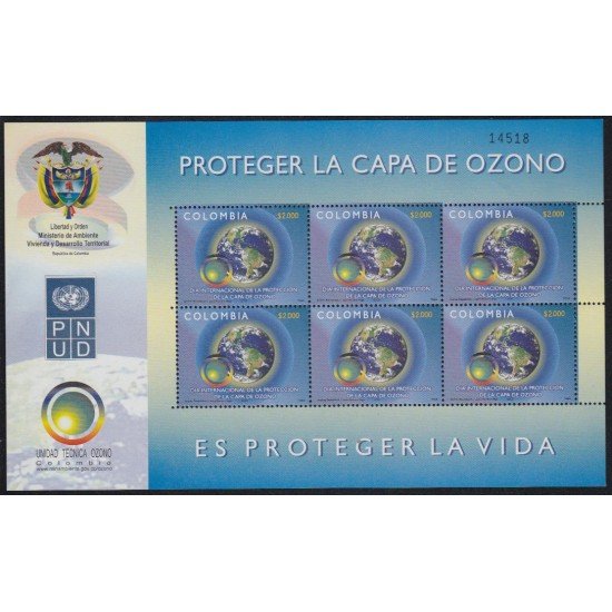 Colombia MP 1340a 2005 Día Mundial de la protección de la Capa za Ozono MNH