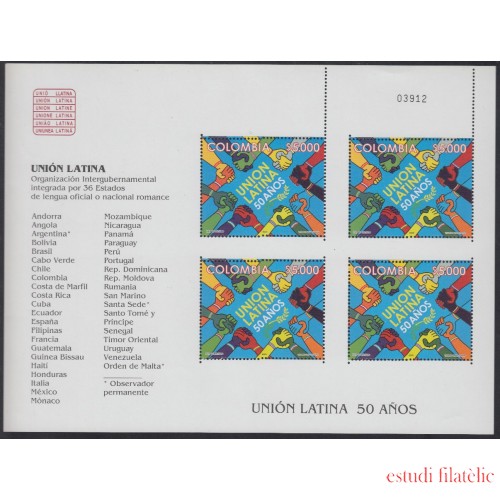 Colombia MP 1345 2005 50 Años Unión Latina MNH