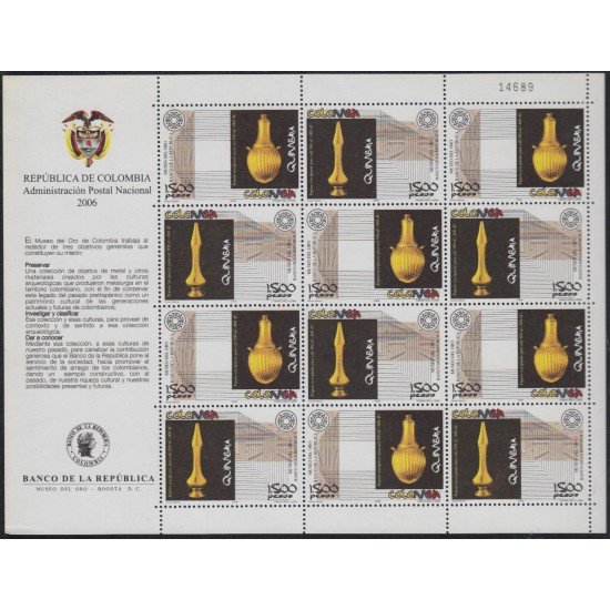 Colombia MP 1347/1348a 2006 Museo del Oro (III) MNH