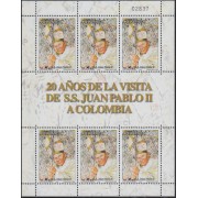 Colombia MP 1364 2006 20 Años de la Visita de SS Juan Pablo II MNH