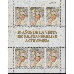 Colombia MP 1364 2006 20 Años de la Visita de SS Juan Pablo II MNH Colombia MP 1364 2006 20 Años de la Visita de SS Juan Pablo II MNH