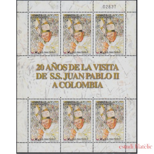 Colombia MP 1364 2006 20 Años de la Visita de SS Juan Pablo II MNH