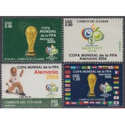 Ecuador  1910a/10d 2006 Copa del Mundo de Fútbol Football Alemania Variedad cambio anagrama y texto FIFA