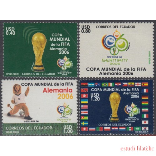 Ecuador  1910a/10d 2006 Copa del Mundo de Fútbol Football Alemania Variedad cambio anagrama y texto FIFA