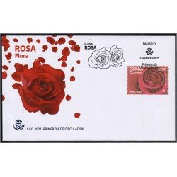 España Spain 5517 2021 Flora Rosa Rose SPD Sobre Primer Día