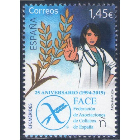 España Spain 5387 2020 25 Aniversario Federación de Asociaciones de Celíacos de España MNH España Spain 5387 2020 25 Aniversario Federación de Asociaciones de Celíacos de España MNH