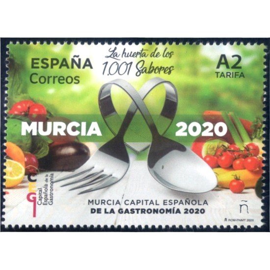 España Spain 5379 2020 Capital de la gastronomía española Murcia MNH Tarifa A2 España Spain 5379 2020 Capital de la gastronomía española Murcia MNH Tarifa A2