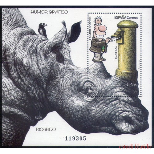 España Spain 5410 2020 Humor Gráfico Rinoceronte MNH