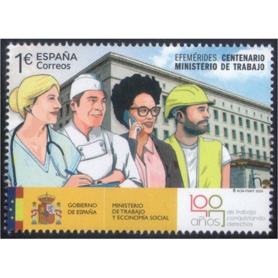 España Spain 5407 2020 Centenario Ministerio de Trabajo MNH España Spain 5407 2020 Centenario Ministerio de Trabajo MNH