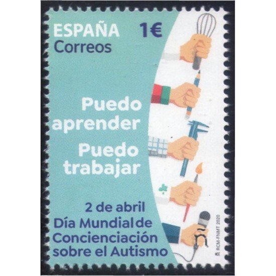 España Spain 5399 2020 Día Mundial sobre el Autismo MNH España Spain 5399 2020 Día Mundial sobre el Autismo MNH