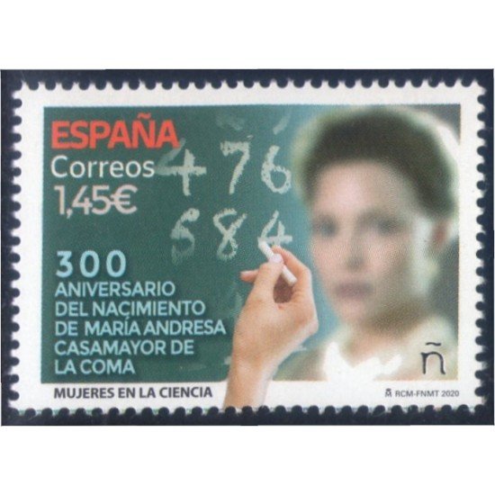 España Spain 5416 2020 Mujeres en la Ciencia María Andresa Casamayor MNH