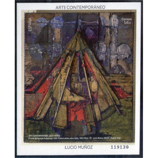 España Spain 5414 2020 Arte contemporáneo Lucio Muñoz MNH España Spain 5414 2020 Arte contemporáneo Lucio Muñoz MNH