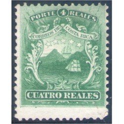Costa Rica 3 1862 Escudos Shields MH Costa Rica 3 1862 Escudos Shields MH