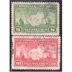 Costa Rica 172/73 1937 Isla del Coco usados Costa Rica 172/73 1937 Isla del Coco usados