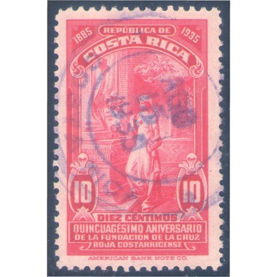 Costa Rica 158 1935 Quincuagésimo aniversario de la fundación de la cruz roja costarricense usados Costa Rica 158 1935 Quincuagésimo aniversario de la fundación de la cruz roja costarricense usados