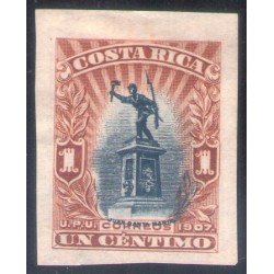 Costa Rica 55b 1907 Estatua de J. Santa María MH Sin dentar Costa Rica 55b 1907 Estatua de J. Santa María MH Sin dentar