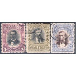 Costa Rica 51/53 1903 José M. Canas Julián Volio Eusebio Figueroa usado Costa Rica 51/53 1903 José M. Canas Julián Volio Eusebio Figueroa usado