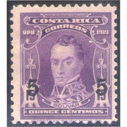 Costa Rica 146 1928 Simón Bolívar MH sombras del tiempo Costa Rica 146 1928 Simón Bolívar MH sombras del tiempo