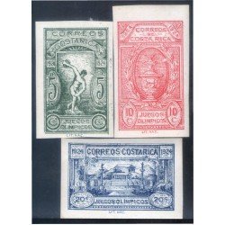 Costa Rica 133/35 1924 Juegos Olímpicos Centroamericanos de San José MH sin dentar Costa Rica 133/35 1924 Juegos Olímpicos Centroamericanos de San José MH sin dentar