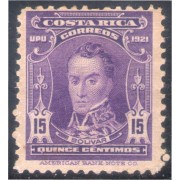 Costa Rica 95 1921 Centenario de la Independencia Simón Bolívar MH 