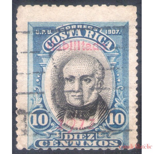 Costa Rica 79a 1911 Braulio Carrillo usado s/b roja